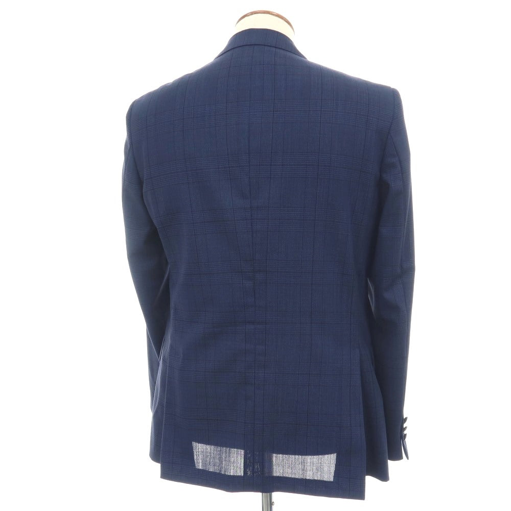 【中古】フェイ FAY Travel Jacket ウール グレンチェック 2B テーラードジャケット ライトネイビー【サイズ48】【 状態ランクB 】【 メンズ 】