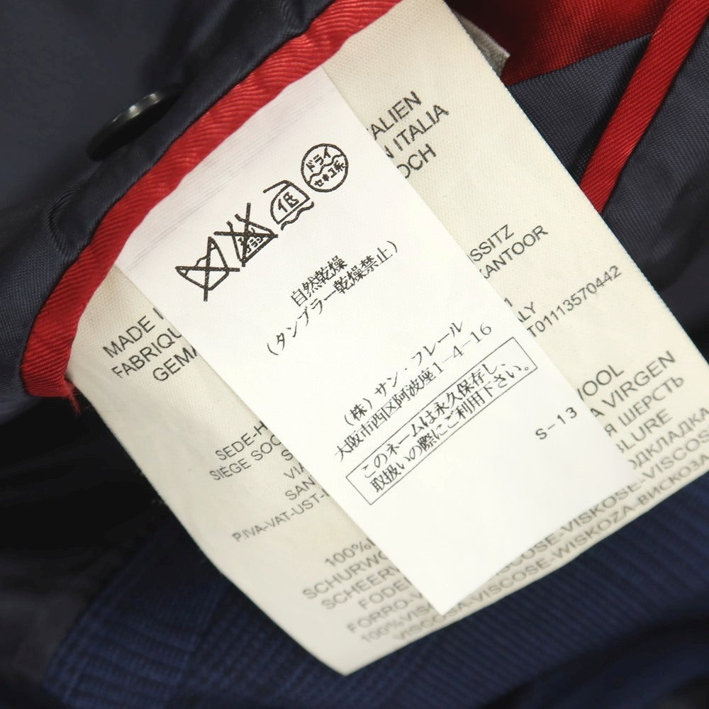 【中古】フェイ FAY Travel Jacket ウール グレンチェック 2B テーラードジャケット ライトネイビー【サイズ48】【 状態ランクB 】【 メンズ 】