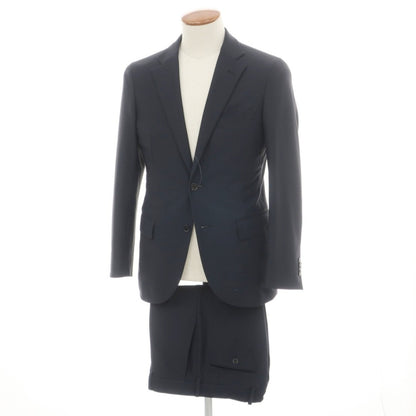 【中古】マッキントッシュフィロソフィー MACKINTOSH PHILOSOPHY TROTTER ポリエステルキュプラ ジャージー 2つボタンスーツ ネイビー【サイズ38R】【 状態ランクC 】【 メンズ 】