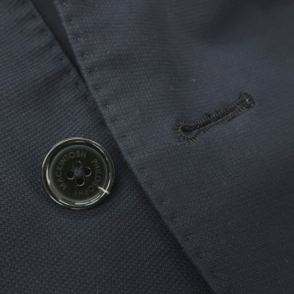 【中古】マッキントッシュフィロソフィー MACKINTOSH PHILOSOPHY TROTTER ポリエステルキュプラ ジャージー 2つボタンスーツ ネイビー【サイズ38R】【 状態ランクC 】【 メンズ 】