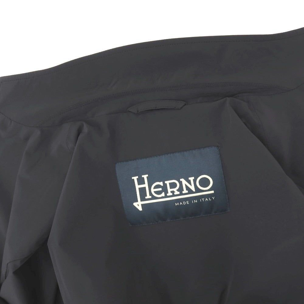 【中古】ヘルノ Herno ストレッチ ナイロン 2B カジュアルジャケット ブラック【サイズ46】【 状態ランクB 】【 メンズ 】