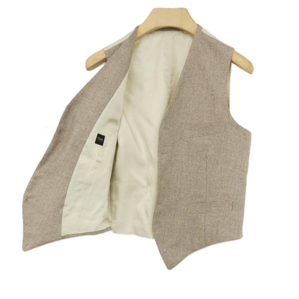 【中古】オンダータ Ondata ウールカシミヤシルク カジュアル系ジレ ベスト ベージュ【サイズ44】【 状態ランクC 】【 メンズ 】