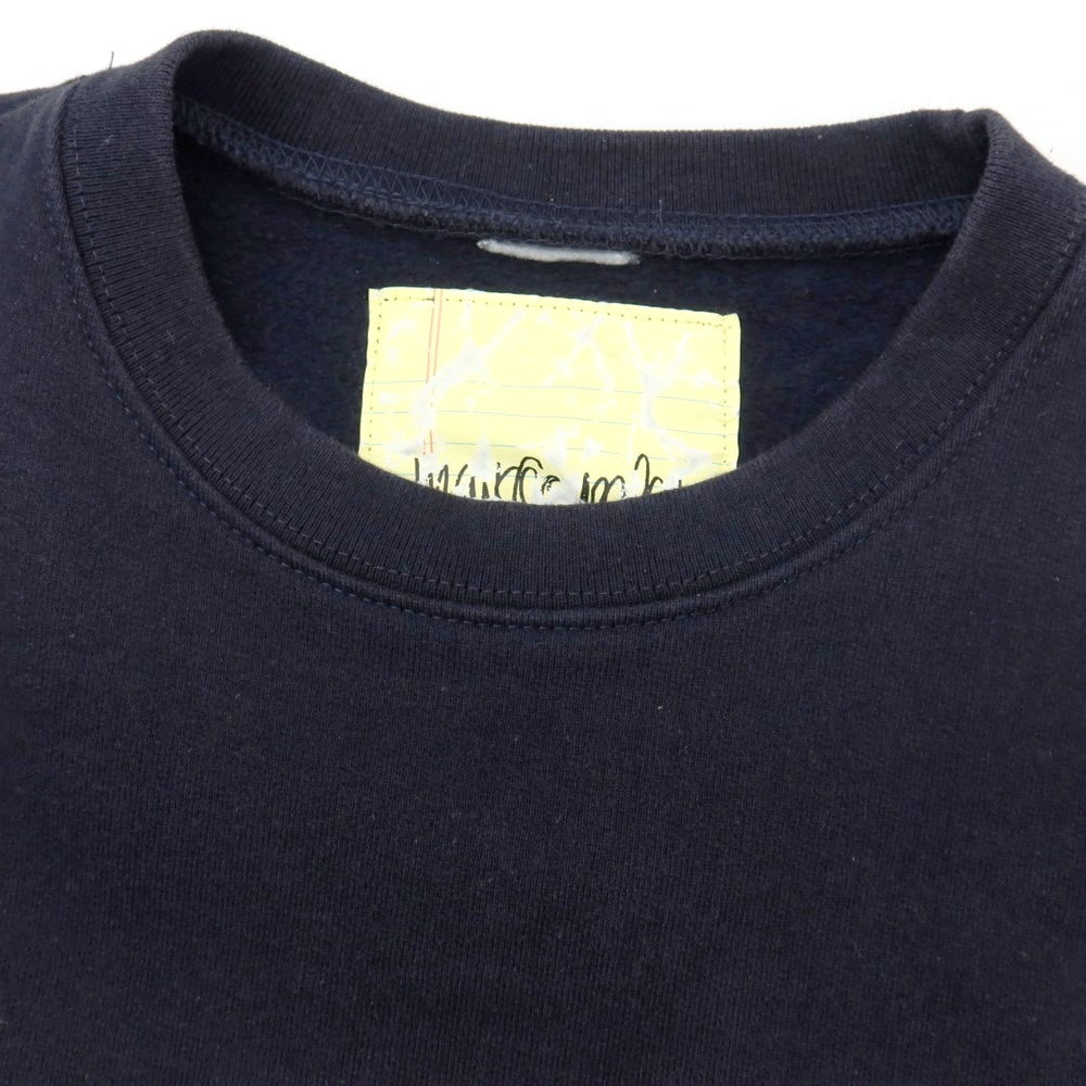【中古】エスエスズィー SSZ × Mark Gonzales コットン スウェット ネイビー【サイズL】【 状態ランクC 】【 メンズ 】