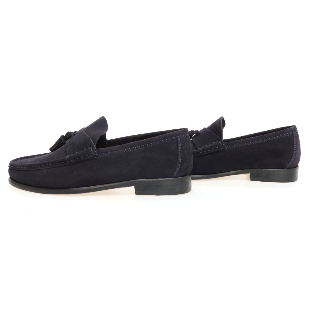 【新品アウトレット】イルモカシーノ IL MOCASSINO スエード ローファー ネイビー【サイズ41】【 状態ランクN- 】【 メンズ 】