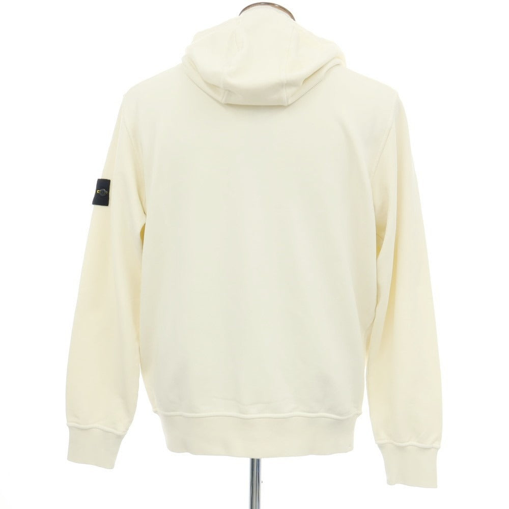 【新品】ストーンアイランド STONE ISLAND コットン スウェット プルオーバー パーカー アイボリー【サイズXL】【 状態ランクN 】【 メンズ 】