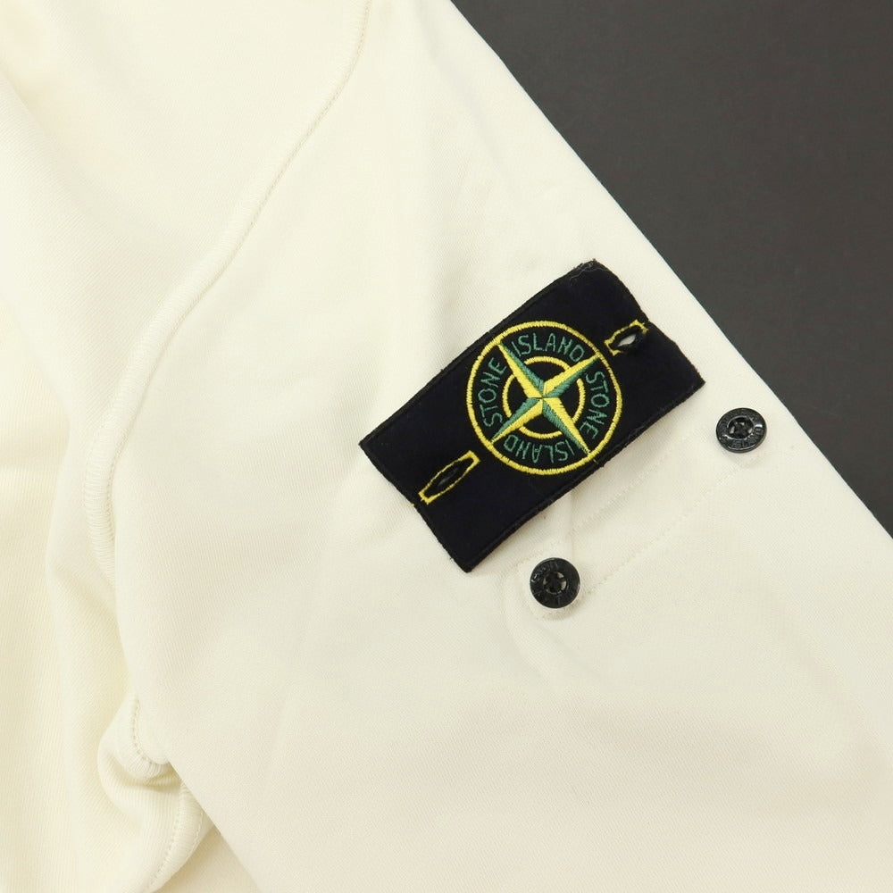 【新品】ストーンアイランド STONE ISLAND コットン スウェット プルオーバー パーカー アイボリー【サイズXL】【 状態ランクN 】【 メンズ 】