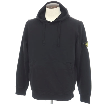 【新品】ストーンアイランド STONE ISLAND コットン スウェット プルオーバー パーカー ブラック【サイズXL】【 状態ランクN 】【 メンズ 】