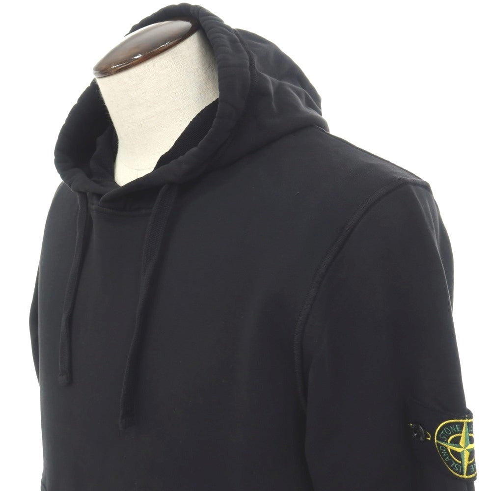 【新品】ストーンアイランド STONE ISLAND コットン スウェット プルオーバー パーカー ブラック【サイズXL】【 状態ランクN 】【 メンズ 】