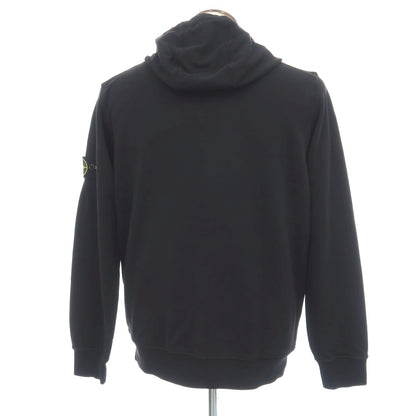 【新品】ストーンアイランド STONE ISLAND コットン スウェット プルオーバー パーカー ブラック【サイズXL】【 状態ランクN 】【 メンズ 】