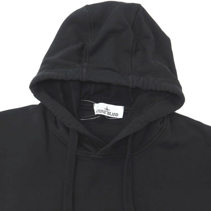 【新品】ストーンアイランド STONE ISLAND コットン スウェット プルオーバー パーカー ブラック【サイズXL】【 状態ランクN 】【 メンズ 】