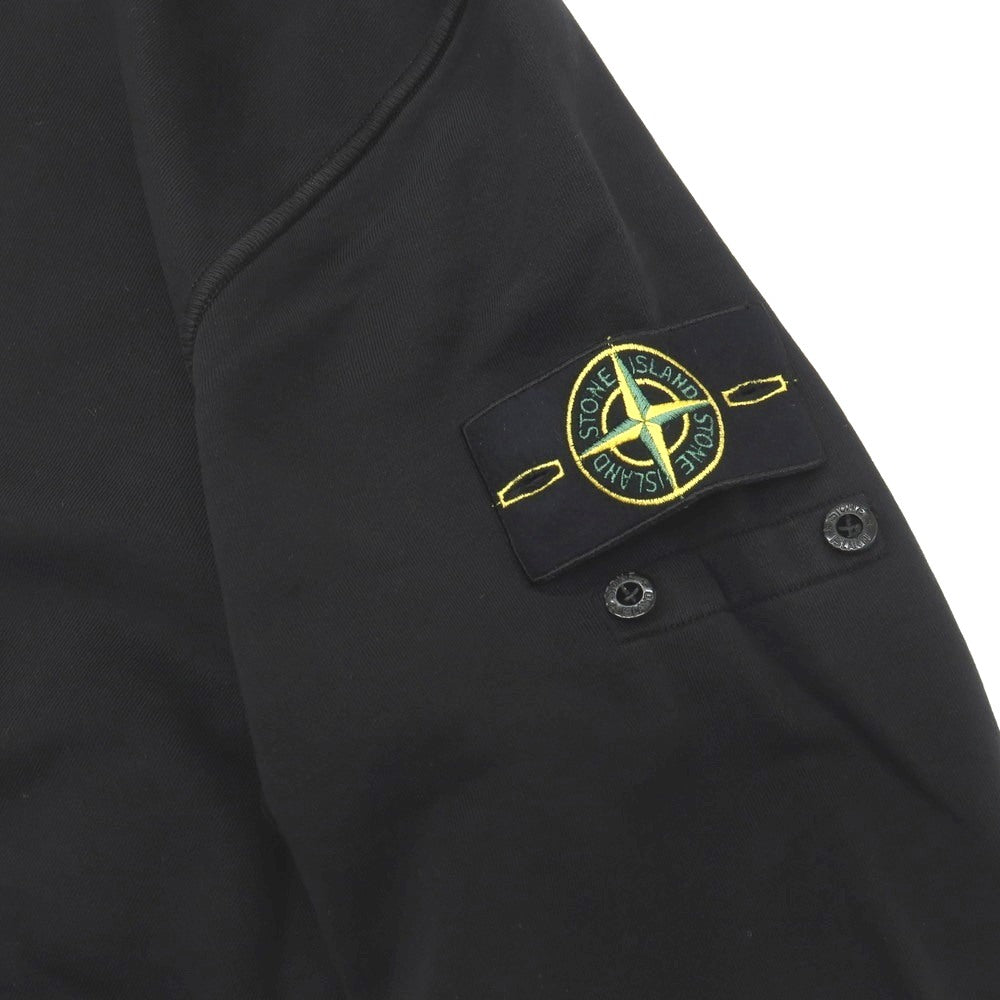 【新品】ストーンアイランド STONE ISLAND コットン スウェット プルオーバー パーカー ブラック【サイズXL】【 状態ランクN 】【 メンズ 】