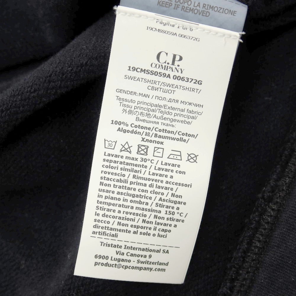 【新品】シーピーカンパニー C.P.Company コットン スウェット プルオーバー パーカー ブラックネイビー【サイズL】【 状態ランクN 】【 メンズ 】