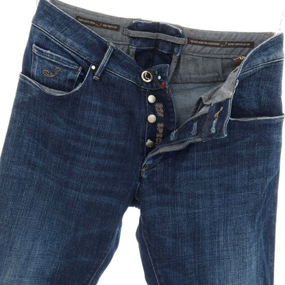 【中古】ヤコブコーエン JACOB COHEN J620 PHILOSOPHY ストレッチ コットン デニムパンツ ジーンズ ネイビー【サイズ32】【 状態ランクB 】【 メンズ 】