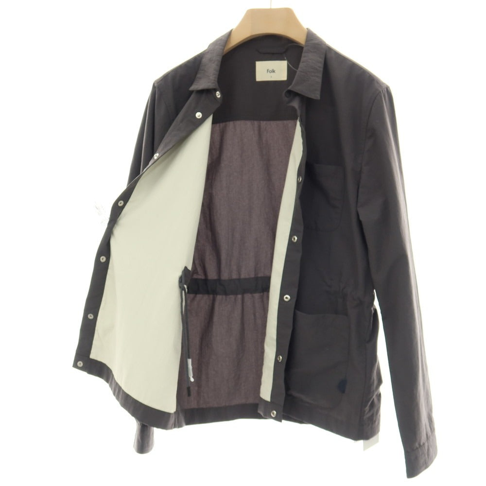 【中古】フォーク Folk レーヨン ペインタージャケット カバーオール ダークグレー【サイズ3】【 状態ランクA 】【 メンズ 】