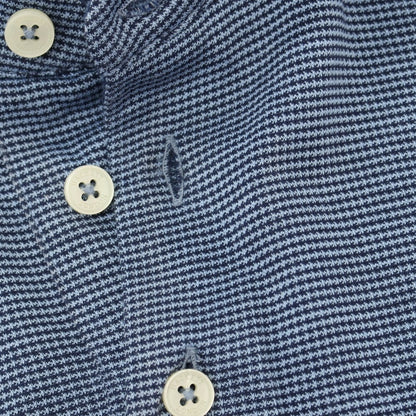 【中古】ハケットロンドン HACKETT LONDON コットン 半袖ポロシャツ ライトブルーxネイビー【サイズS】【 状態ランクB 】【 メンズ 】