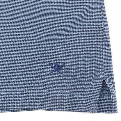 【中古】ハケットロンドン HACKETT LONDON コットン 半袖ポロシャツ ライトブルーxネイビー【サイズS】【 状態ランクB 】【 メンズ 】