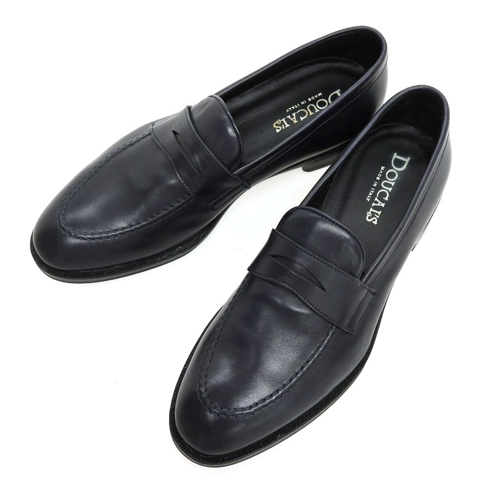 【中古】デュカルス DOUCALS レザー ローファー ブラック【サイズ40】【 状態ランクA 】【 メンズ 】