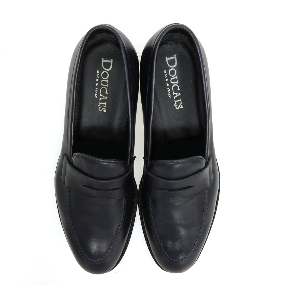 【中古】デュカルス DOUCALS レザー ローファー ブラック【サイズ40】【 状態ランクA 】【 メンズ 】