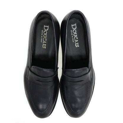 【中古】デュカルス DOUCALS レザー ローファー ブラック【サイズ40】【 状態ランクA 】【 メンズ 】
