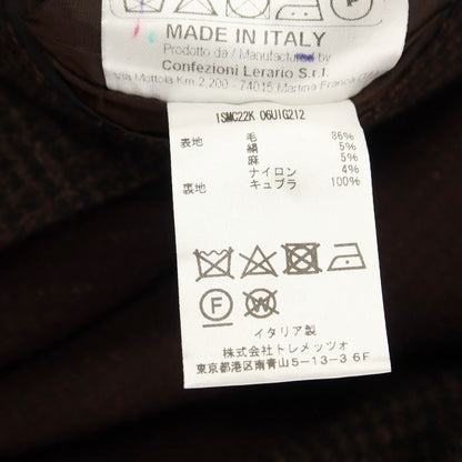 【中古】タリアトーレ TAGLIATORE Super110’Sウール＆シルクリネンナイロン 2B テーラードジャケット ブラウン【サイズ48/R】【 状態ランクC 】【 メンズ 】