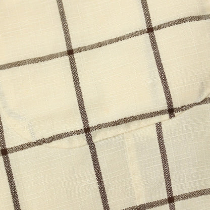 【中古】タリアトーレ TAGLIATORE G-SAHARA リネンウール ウィンドウペーンチェック 2B テーラードジャケット アイボリーxブラウン【サイズ46/R】【 状態ランクB 】【 メンズ 】