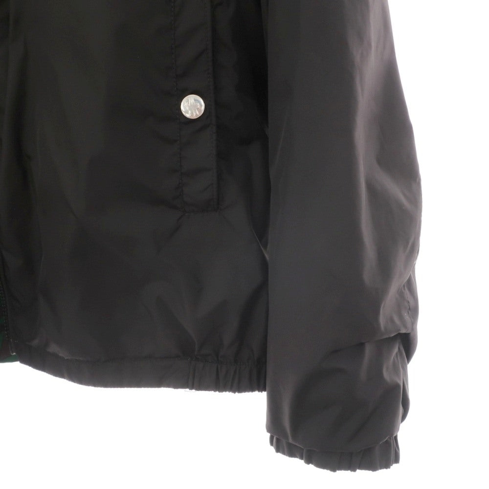 【中古】モンクレール MONCLER リバーシブル 無地×ロゴプリント フーデッドブルゾン ブラックxグリーン【サイズ1】【 状態ランクB 】【 メンズ 】