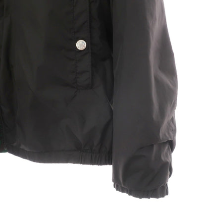 【中古】モンクレール MONCLER リバーシブル 無地×ロゴプリント フーデッドブルゾン ブラックxグリーン【サイズ1】【 状態ランクB 】【 メンズ 】
