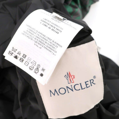 【中古】モンクレール MONCLER リバーシブル 無地×ロゴプリント フーデッドブルゾン ブラックxグリーン【サイズ1】【 状態ランクB 】【 メンズ 】