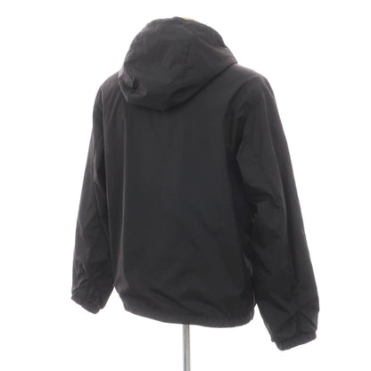 【中古】モンクレール MONCLER リバーシブル 無地×ロゴプリント フーデッドブルゾン ブラックxグリーン【サイズ1】【 状態ランクB 】【 メンズ 】