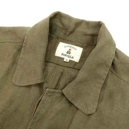 【中古】ギローバー GUY ROVER × FORTERA リネン ミリタリーシャツジャケット オリーブグリーン【サイズM】【 状態ランクB 】【 メンズ 】