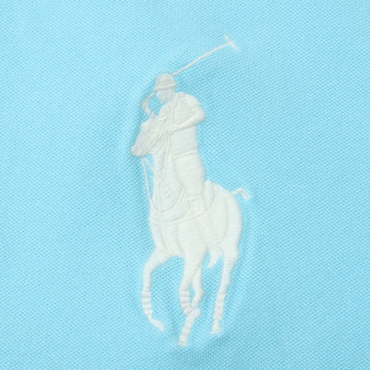 【中古】ポロ ラルフローレン Polo Ralph Lauren コットン 鹿の子 半袖ポロシャツ ライトブルー【サイズXL】【 状態ランクC 】【 メンズ 】