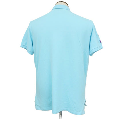 【中古】ポロ ラルフローレン Polo Ralph Lauren コットン 鹿の子 半袖ポロシャツ ライトブルー【サイズXL】【 状態ランクC 】【 メンズ 】