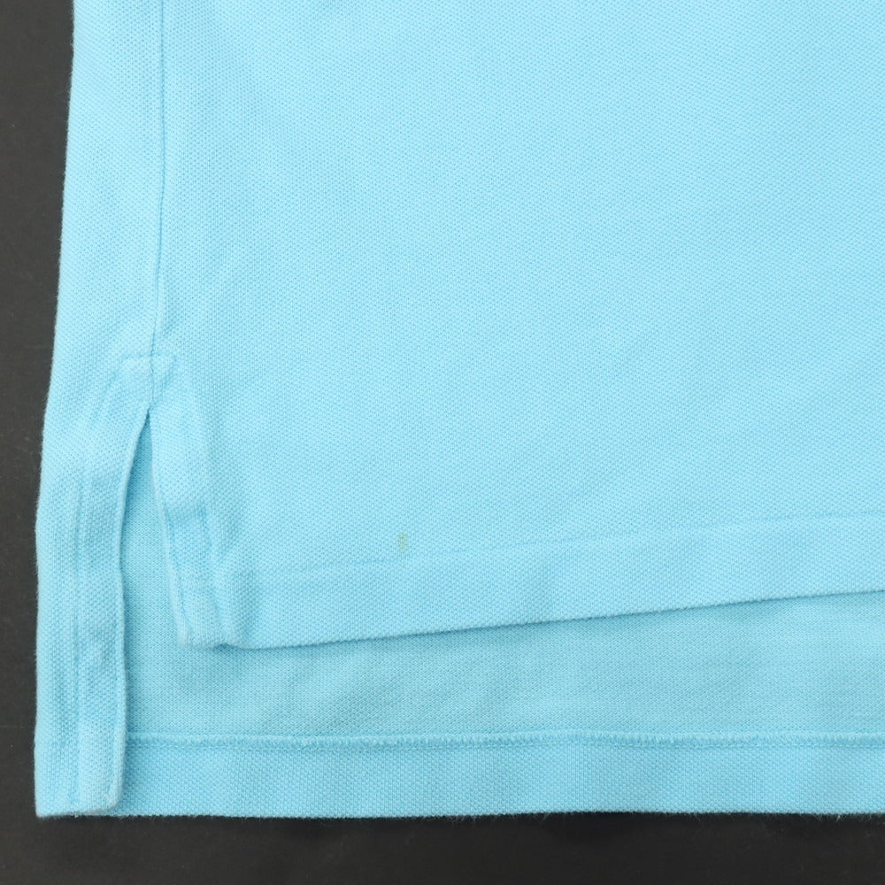 【中古】ポロ ラルフローレン Polo Ralph Lauren コットン 鹿の子 半袖ポロシャツ ライトブルー【サイズXL】【 状態ランクC 】【 メンズ 】
