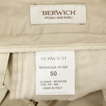 【中古】ベルウィッチ BERWICH ストレッチ ツイルコットン ショートパンツ ダークベージュ【サイズ50】【 状態ランクC 】【 メンズ 】