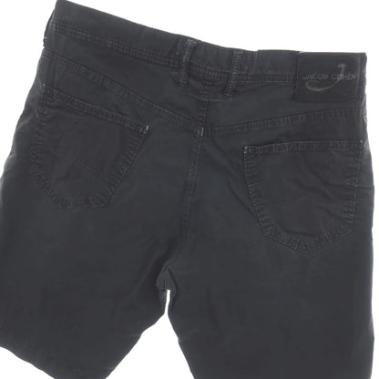 【中古】ヤコブコーエン JACOB COHEN PW6636 ストレッチ コットン ショートパンツ ブラック【サイズ36】【 状態ランクB 】【 メンズ 】