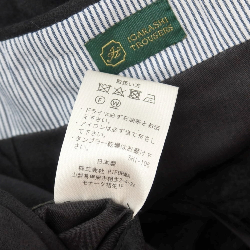 【中古】イガラシトラウザーズ 五十嵐 IGARASHI TROUSERS ストレッチ ポリエステル ショートパンツ ブラック【サイズ48】【 状態ランクB 】【 メンズ 】