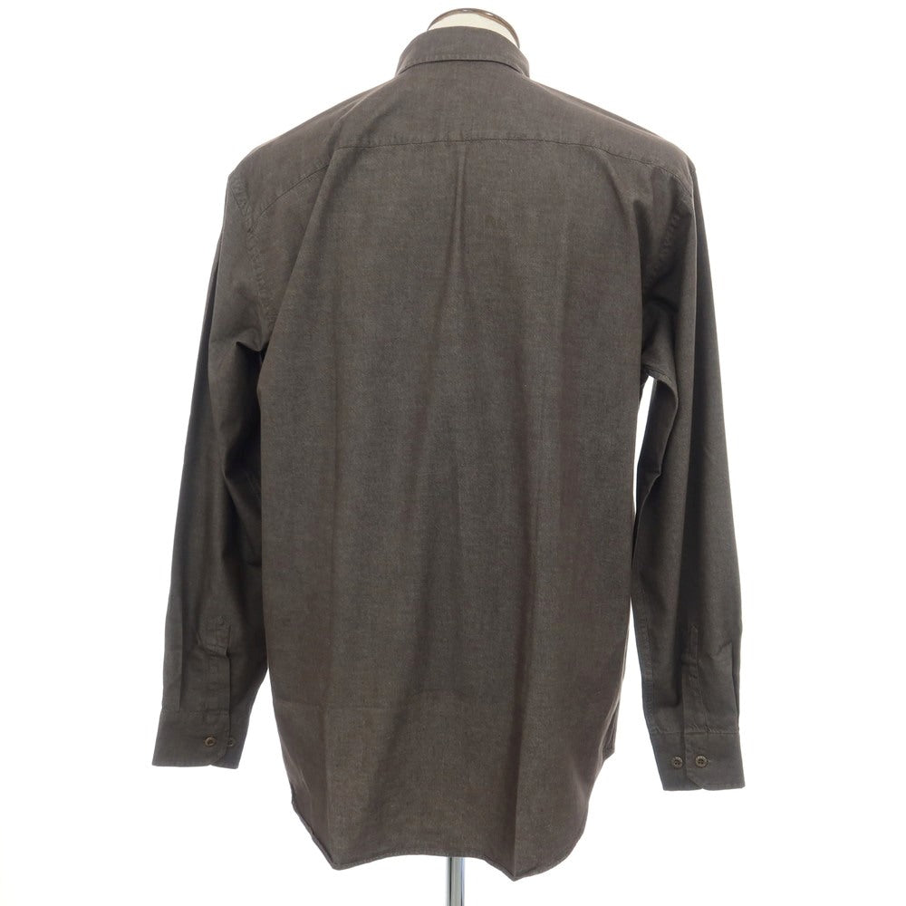 【中古】ゼニアスポーツ Zegna SPORT コットン ボタンダウン カジュアルシャツ グレーブラウン【サイズXL】【 状態ランクB 】【 メンズ 】