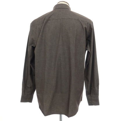 【中古】ゼニアスポーツ Zegna SPORT コットン ボタンダウン カジュアルシャツ グレーブラウン【サイズXL】【 状態ランクB 】【 メンズ 】