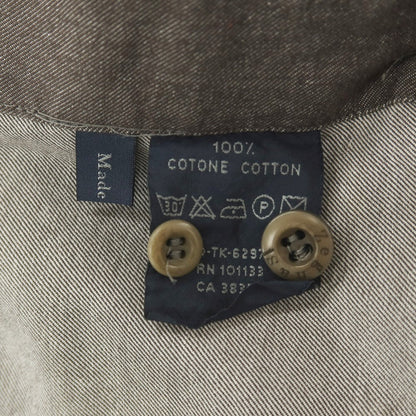 【中古】ゼニアスポーツ Zegna SPORT コットン ボタンダウン カジュアルシャツ グレーブラウン【サイズXL】【 状態ランクB 】【 メンズ 】