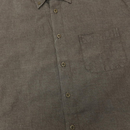 【中古】ゼニアスポーツ Zegna SPORT コットン ボタンダウン カジュアルシャツ グレーブラウン【サイズXL】【 状態ランクB 】【 メンズ 】