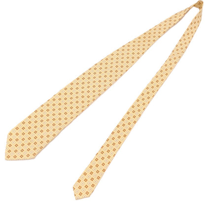 【中古】ヒューゴボス HUGO BOSS シルク プリント 小紋柄ネクタイ ベージュ【 状態ランクB 】【 メンズ 】