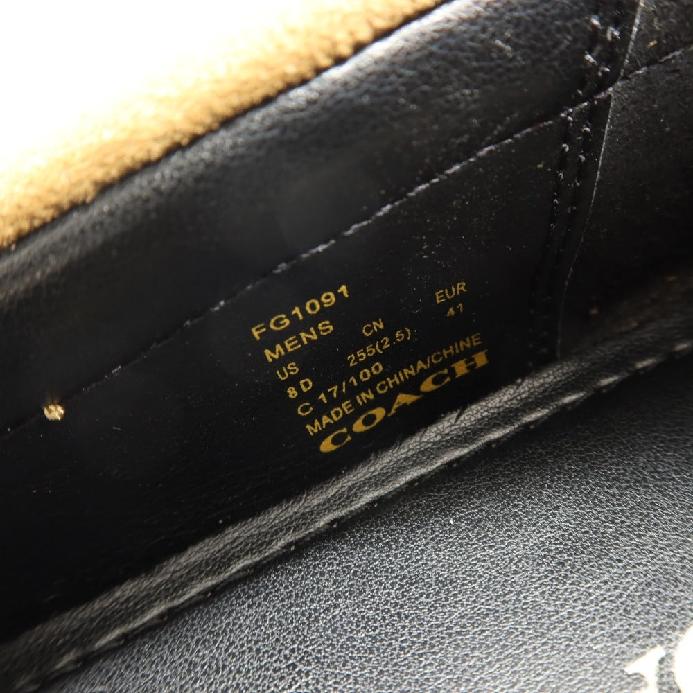 【中古】コーチ COACH スエード ドライビングシューズ イエローオーカー【サイズ8 D】【 状態ランクB 】【 メンズ 】