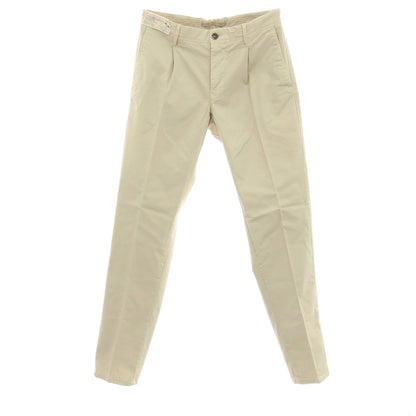 【中古】【未使用】インコテックス スラックス INCOTEX SLACKS ストレッチ ツイルコットン カジュアルスラックスパンツ ライトイエローベージュ【サイズ32】【 状態ランクS 】【 メンズ 】