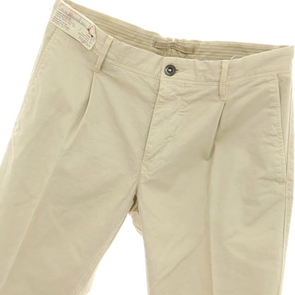 【中古】【未使用】インコテックス スラックス INCOTEX SLACKS ストレッチ ツイルコットン カジュアルスラックスパンツ ライトイエローベージュ【サイズ32】【 状態ランクS 】【 メンズ 】