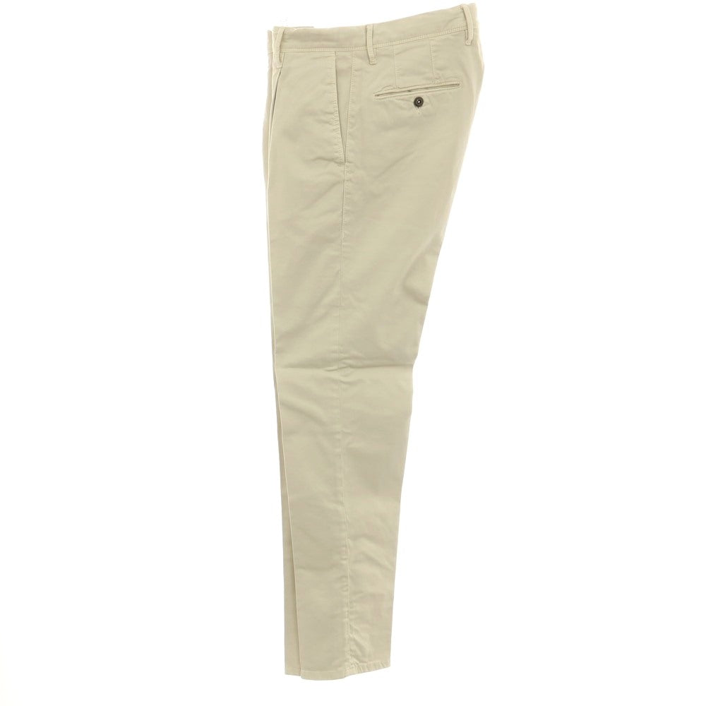 【中古】【未使用】インコテックス スラックス INCOTEX SLACKS ストレッチ ツイルコットン カジュアルスラックスパンツ ライトイエローベージュ【サイズ32】【 状態ランクS 】【 メンズ 】
