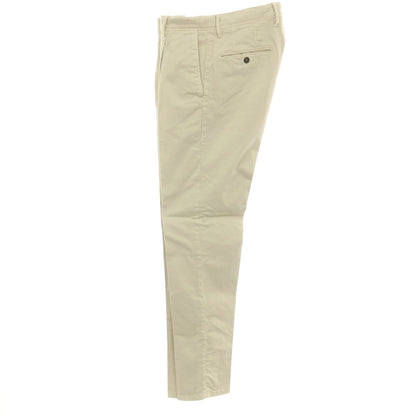 【中古】【未使用】インコテックス スラックス INCOTEX SLACKS ストレッチ ツイルコットン カジュアルスラックスパンツ ライトイエローベージュ【サイズ32】【 状態ランクS 】【 メンズ 】