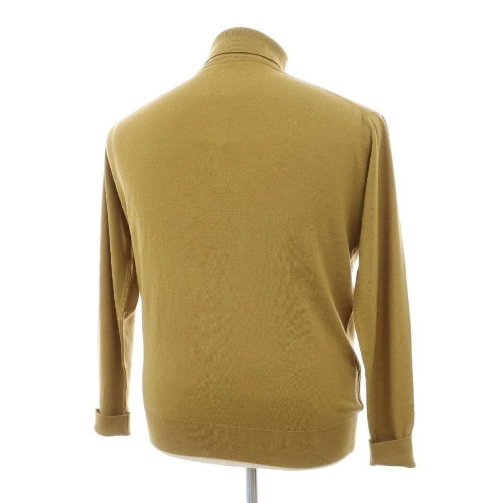 【中古】ジョンスメドレー JOHN SMEDLEY ハイゲージ ウール タートルネック プルオーバーニット マスタードイエロー【サイズL】【 状態ランクC 】【 メンズ 】