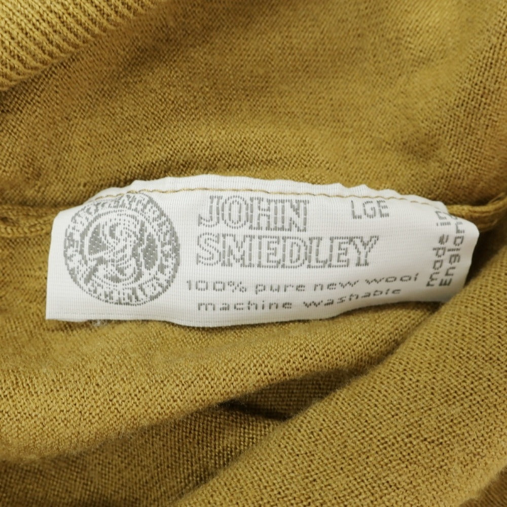 【中古】ジョンスメドレー JOHN SMEDLEY ハイゲージ ウール タートルネック プルオーバーニット マスタードイエロー【サイズL】【 状態ランクC 】【 メンズ 】