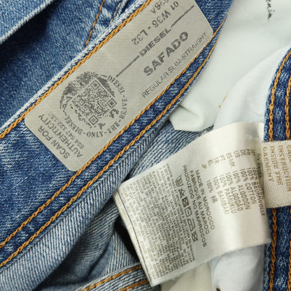 【中古】ディーゼル DIESEL SAFADO コットン デニムパンツ ジーンズ ブルー【サイズ36】【 状態ランクC 】【 メンズ 】