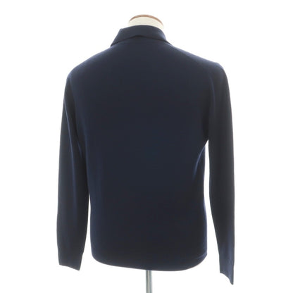 【中古】クルチアーニ CRUCIANI ウール 長袖 ポロニット ネイビー【サイズ48】【 状態ランクB 】【 メンズ 】